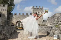 photographe mariage  tranchade garat couple bouquet