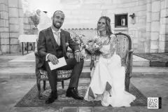 photographe mariage eglise BW NB charente